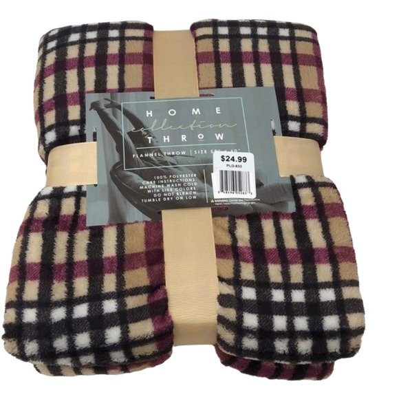 Home Collection Polyester Plush Throw Blanket - Picture 2 of 2